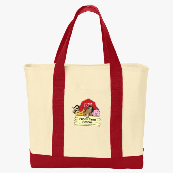 Twill Two-Tone Shopping Tote Thumbnail