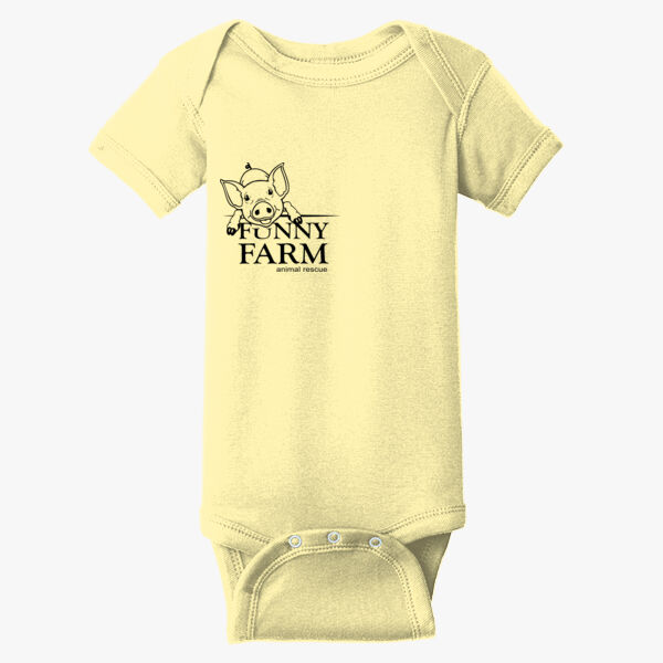 Infant Short Sleeve Baby Rib Bodysuit Thumbnail